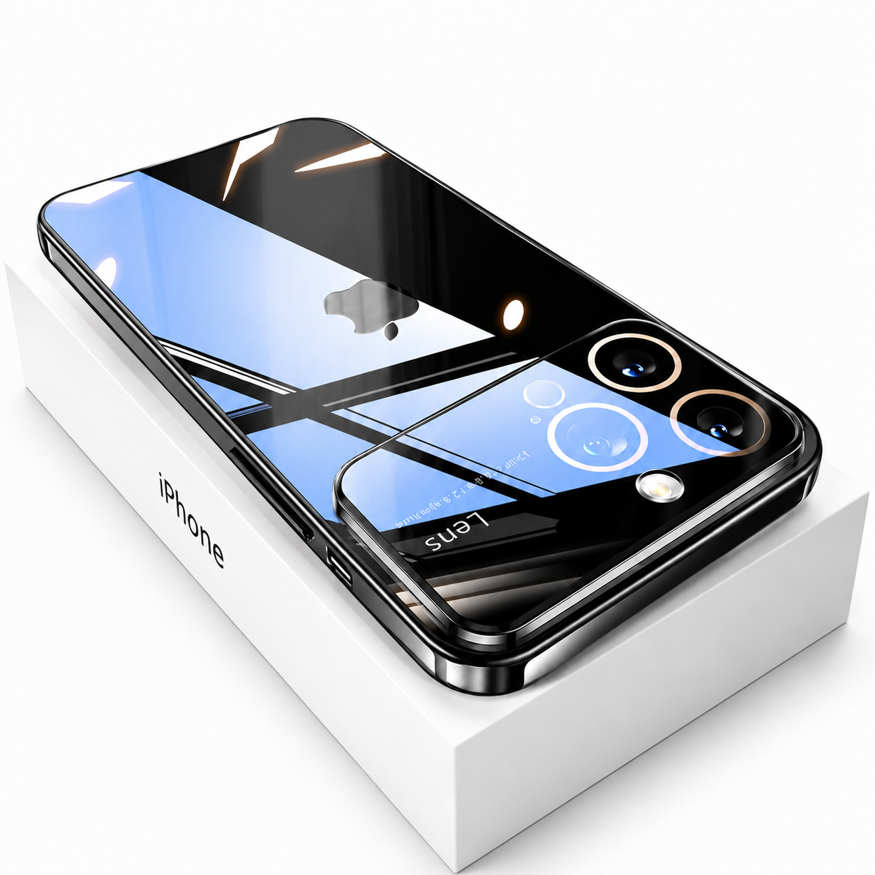 Premium iPhone Case MagSafe Compatible Transparent Acrylic Protective Cover Shockproof Tempered Camera Protection Anti Scratch Clear Slim Design
