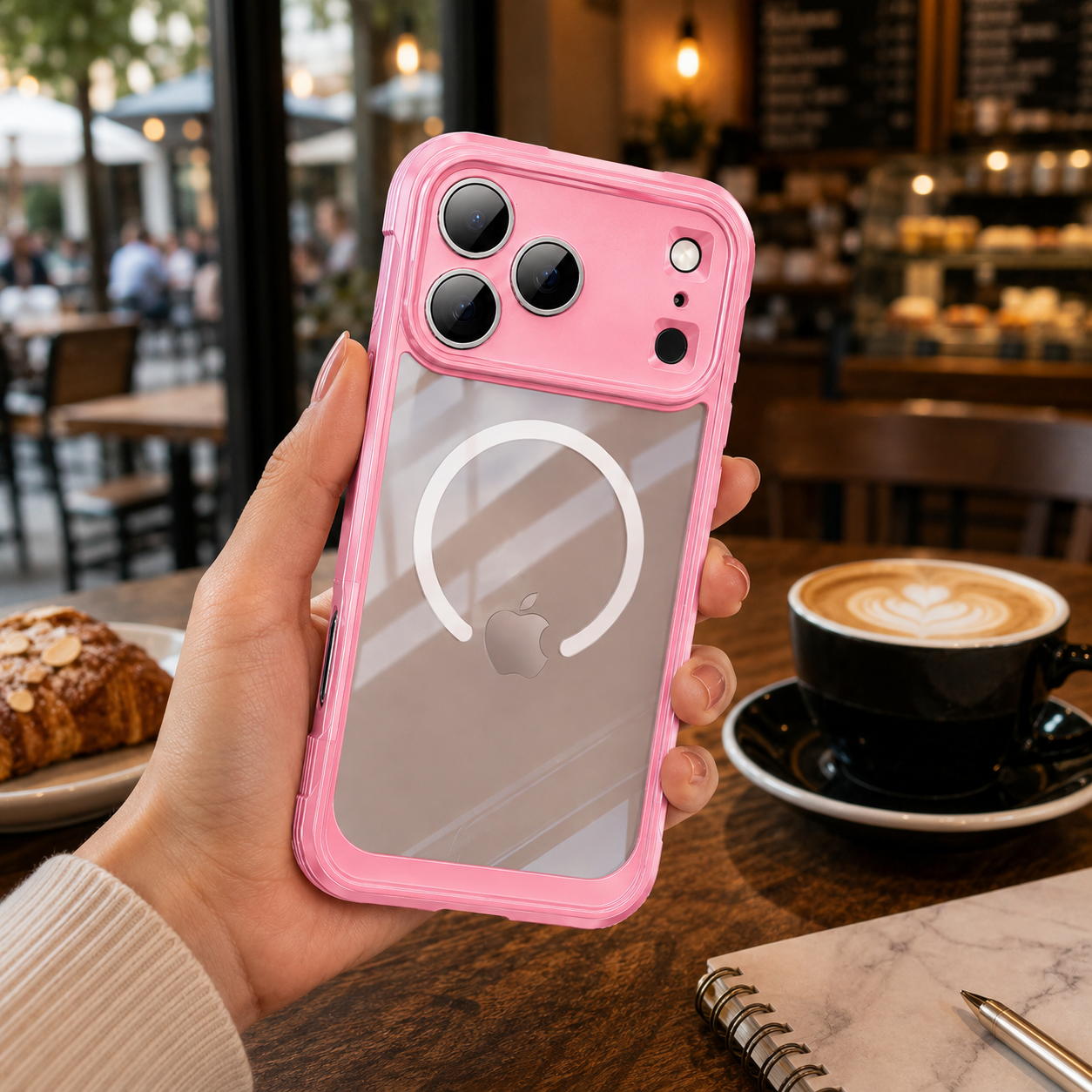 Premium iPhone Case MagSafe Compatible Transparent Full Coverage TPU Cover Shockproof Double Sided Magnetic Protection Anti Scratch Slim Design