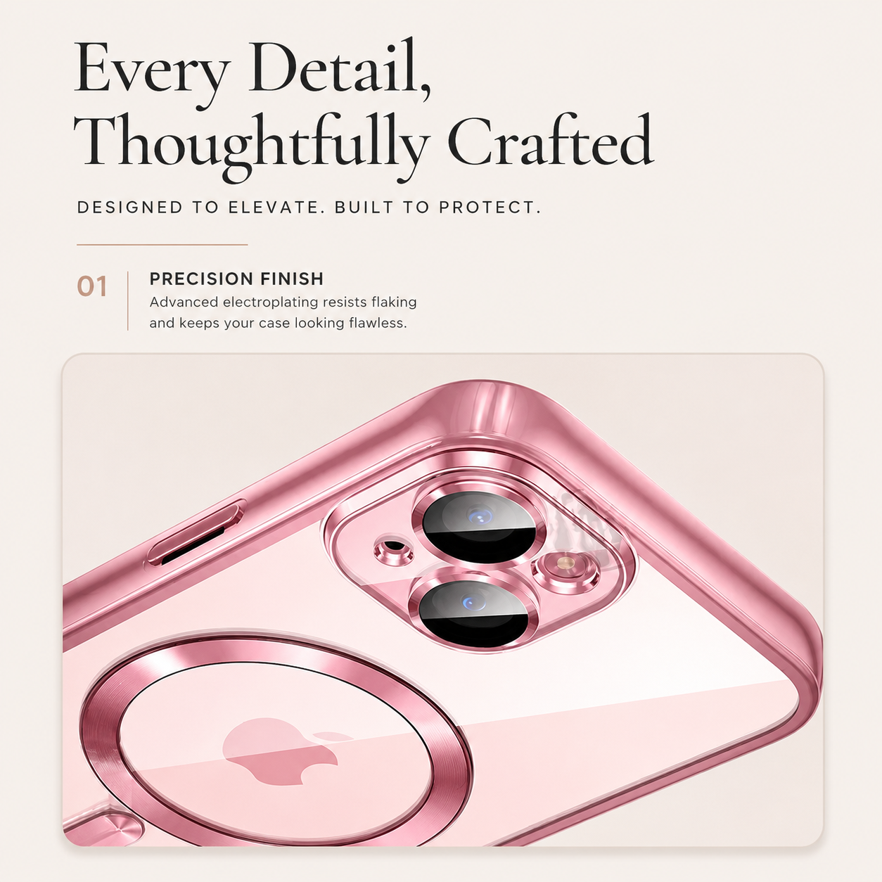 Premium iPhone Case MagSafe Compatible Transparent TPU Cover Magnetic Lens Protection Shockproof Anti Fingerprint Anti Scratch Half Wrapped Slim Design