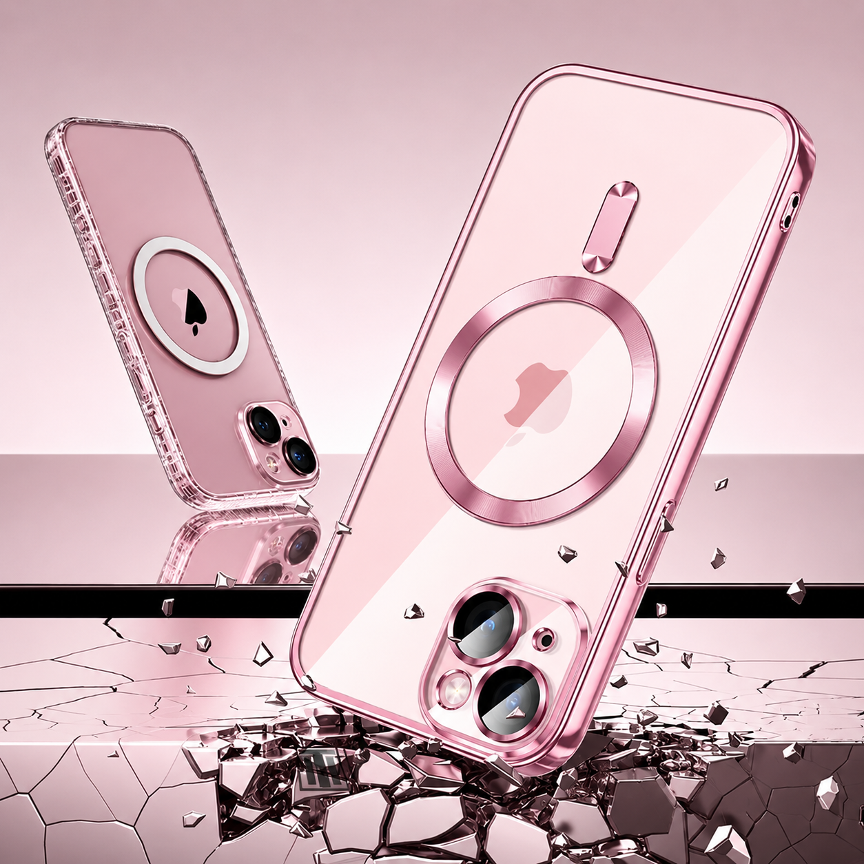Premium iPhone Case MagSafe Compatible Transparent TPU Cover Magnetic Lens Protection Shockproof Anti Fingerprint Anti Scratch Half Wrapped Slim Design