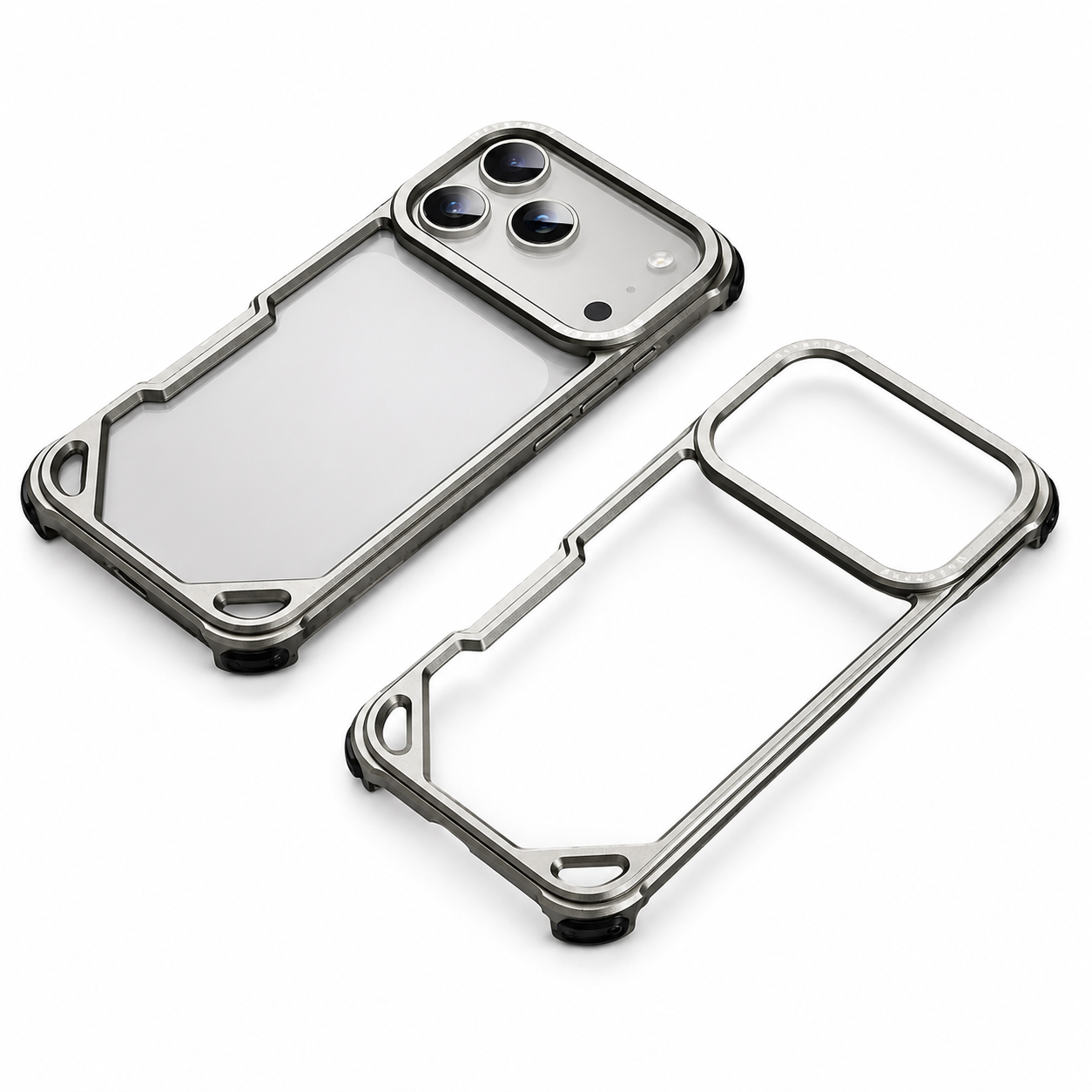 Premium iPhone Case MagSafe Compatible Ultra Thin Aluminum Metal Bumper Protective Cover Shockproof Edge Protection Wireless Charging Anti Scratch Lightweight Design