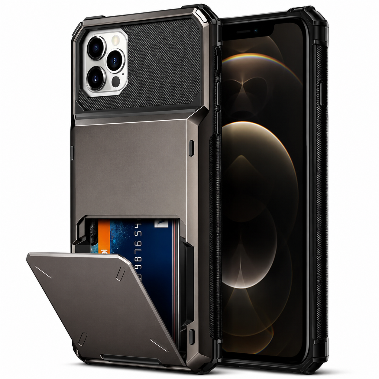 Premium iPhone Case MagSafe Compatible Wallet Cover Card Holder Magnetic Shockproof Protective Case Ultra Thin Camera Protection 4 Card Slot Full Coverage