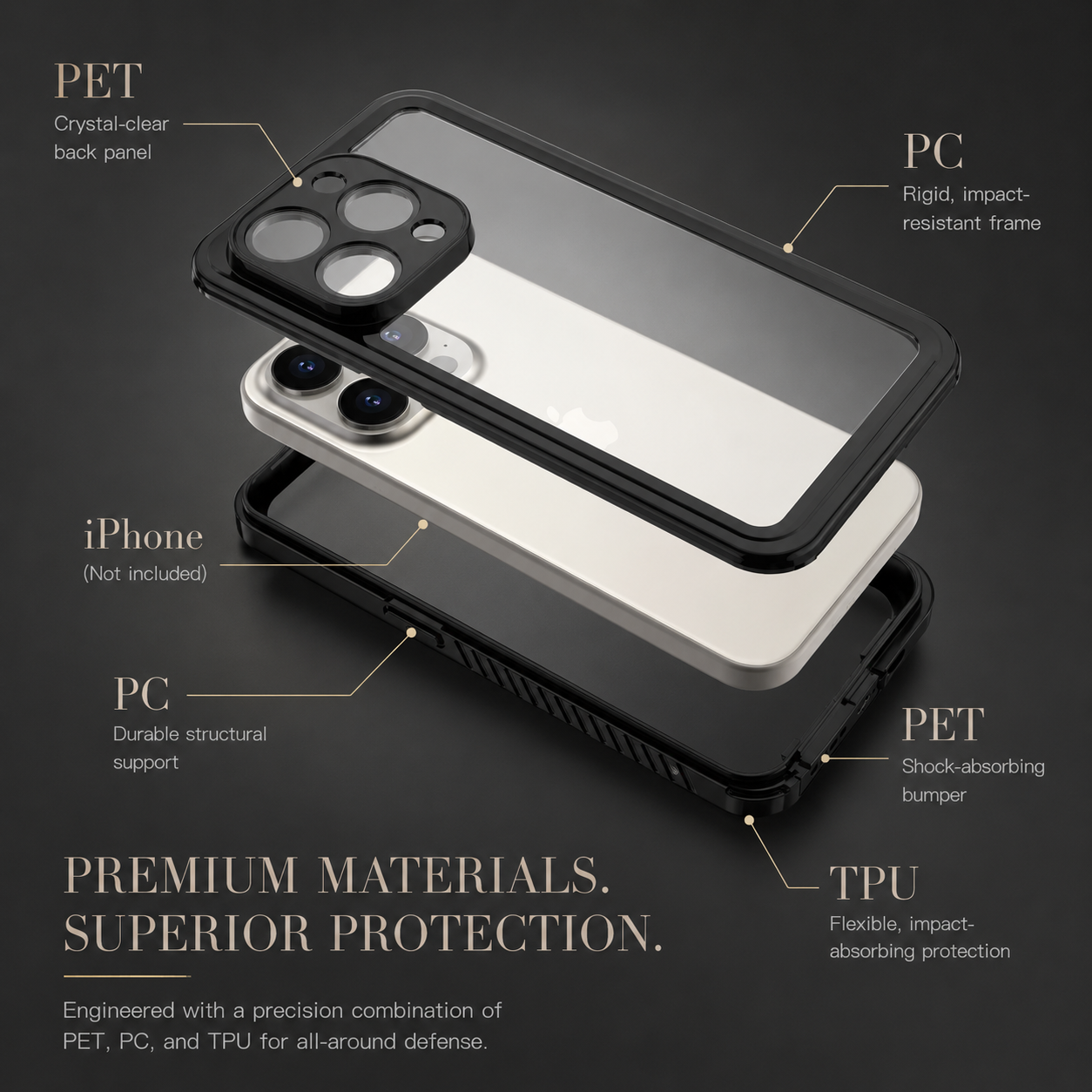Premium iPhone Case MagSafe Compatible Waterproof Rugged Full Body Protective Cover Shockproof Dustproof Built In Screen Protector Non Slip Design