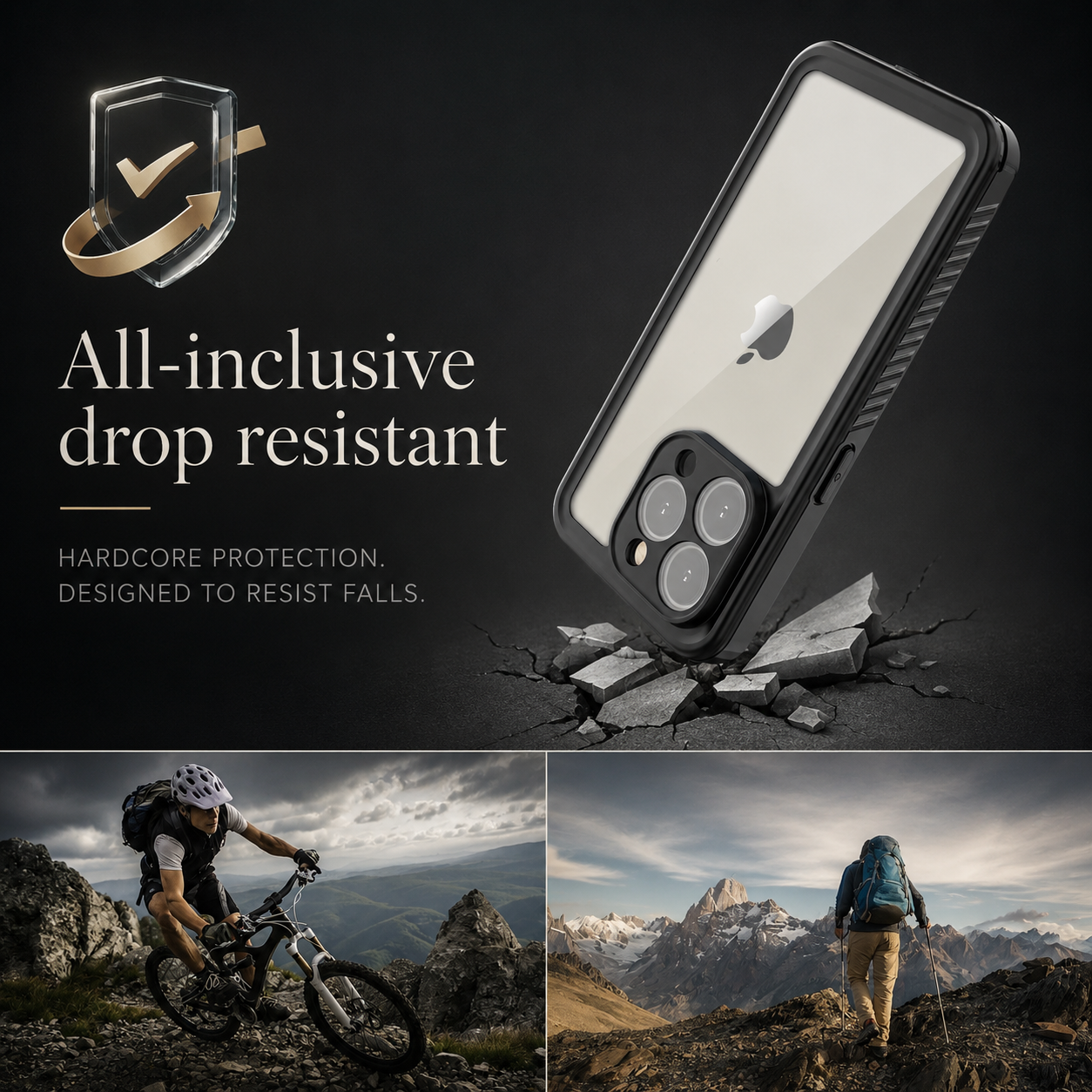 Premium iPhone Case MagSafe Compatible Waterproof Rugged Full Body Protective Cover Shockproof Dustproof Built In Screen Protector Non Slip Design