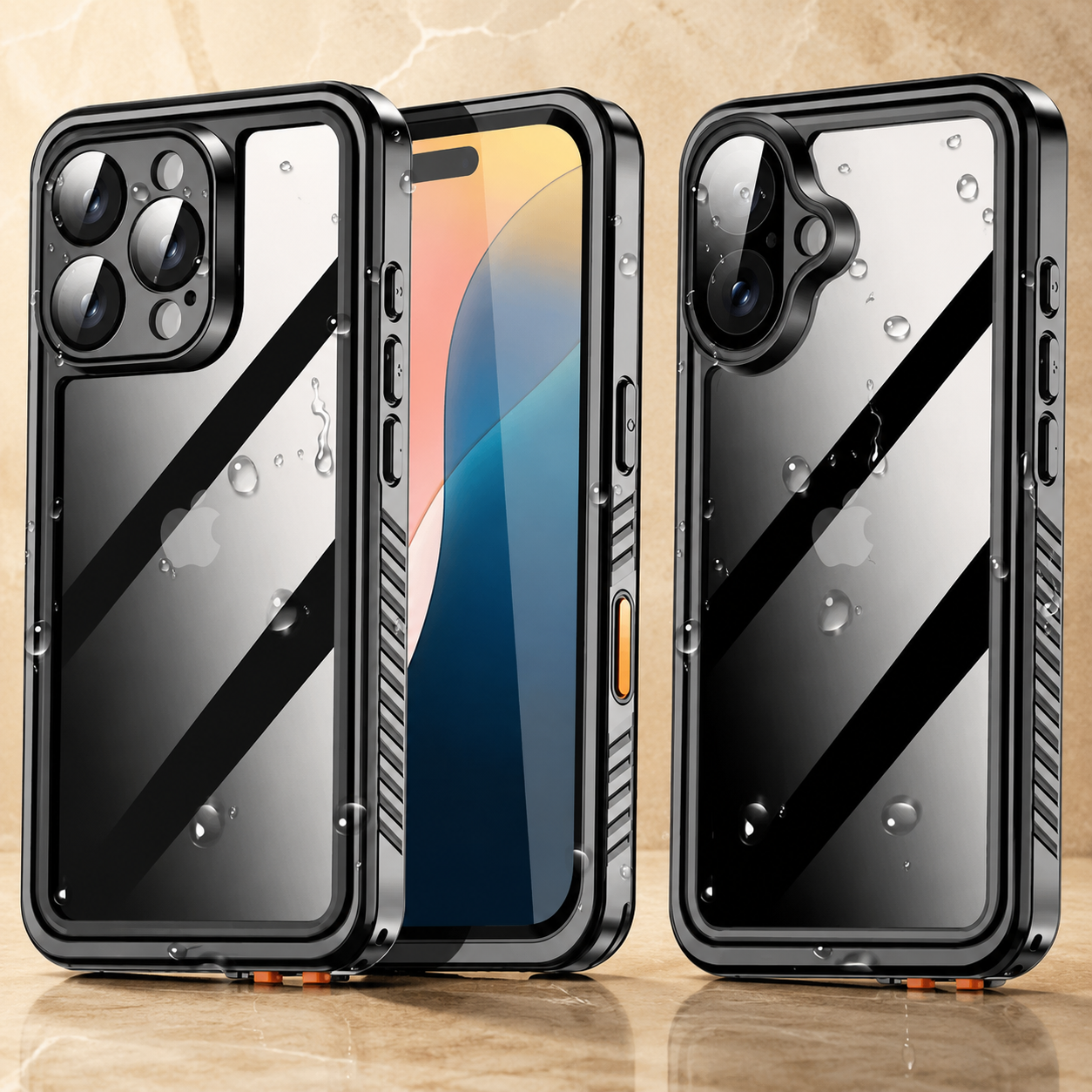 Premium iPhone Case MagSafe Compatible Waterproof Rugged Full Body Protective Cover Shockproof Dustproof Built In Screen Protector Non Slip Design
