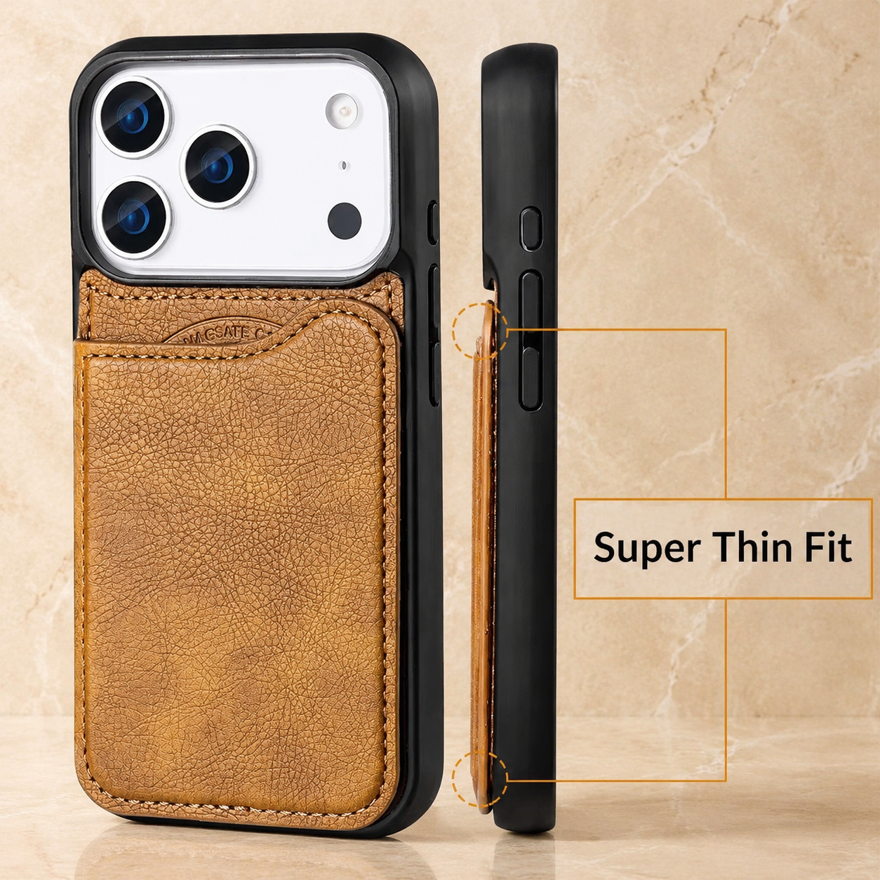 Premium iPhone Case MagSafe Magnetic Flip Wallet Leather Cover Card Holder Shockproof Anti Fingerprint Protective Design Full Access Slim Durable