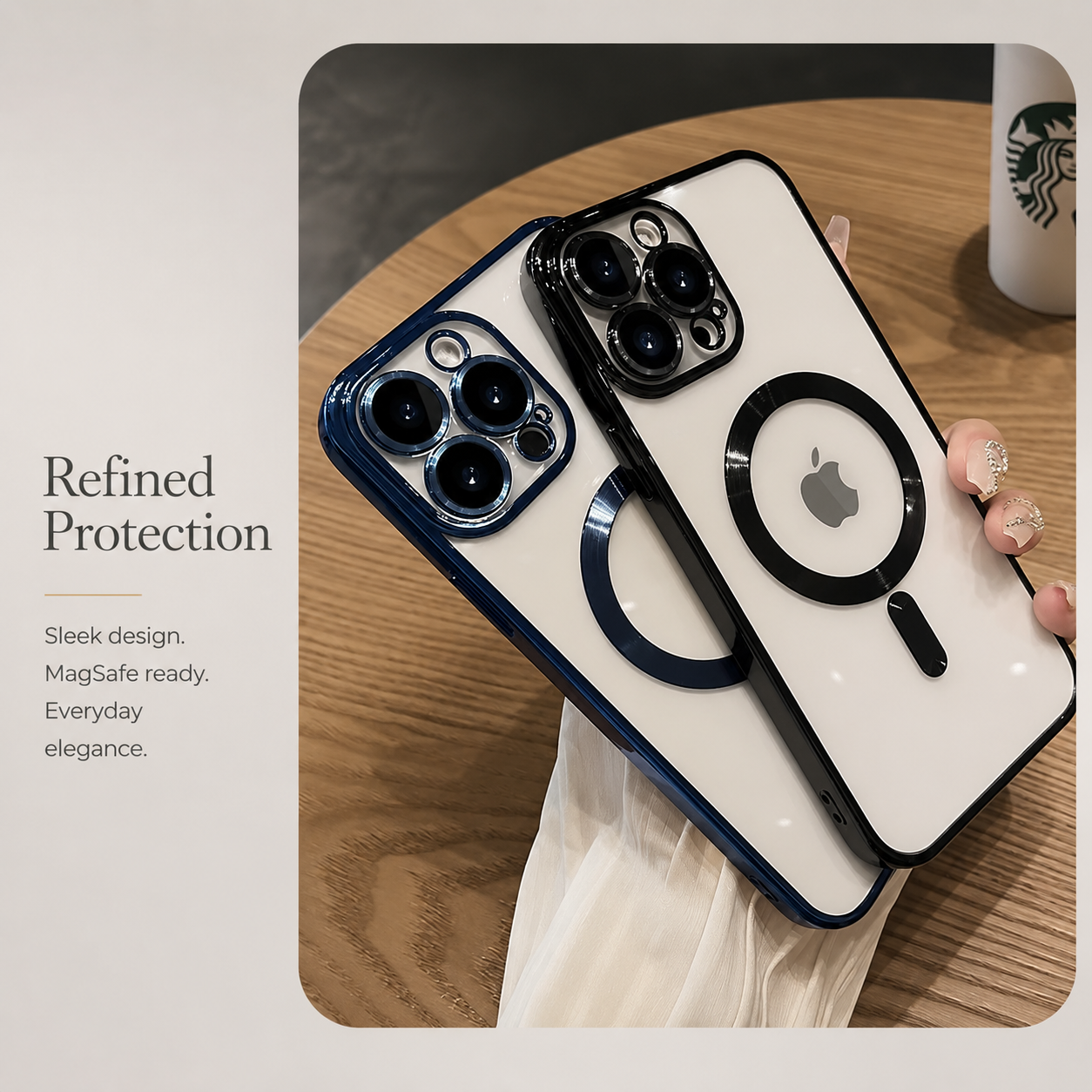 Premium iPhone Case MagSafe Plating Magnetic Wireless Charging Lens Protection Shockproof Slim Durable Protective Cover Luxury Design
