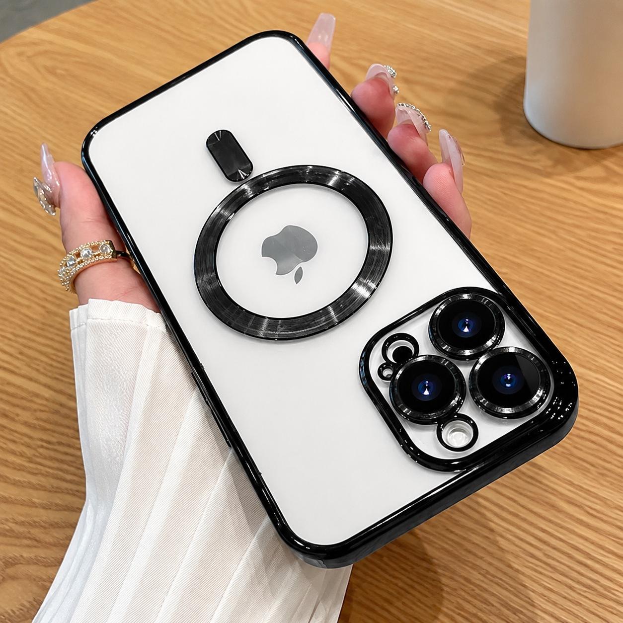 Premium iPhone Case MagSafe Plating Magnetic Wireless Charging Lens Protection Shockproof Slim Durable Protective Cover Luxury Design