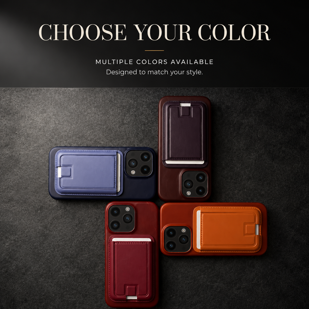 Premium iPhone Case MagSafe Wallet Genuine Leather Cover Card Holder Magnetic Closure Shockproof Protective Case Wireless Charging Compatible Full Coverage Design