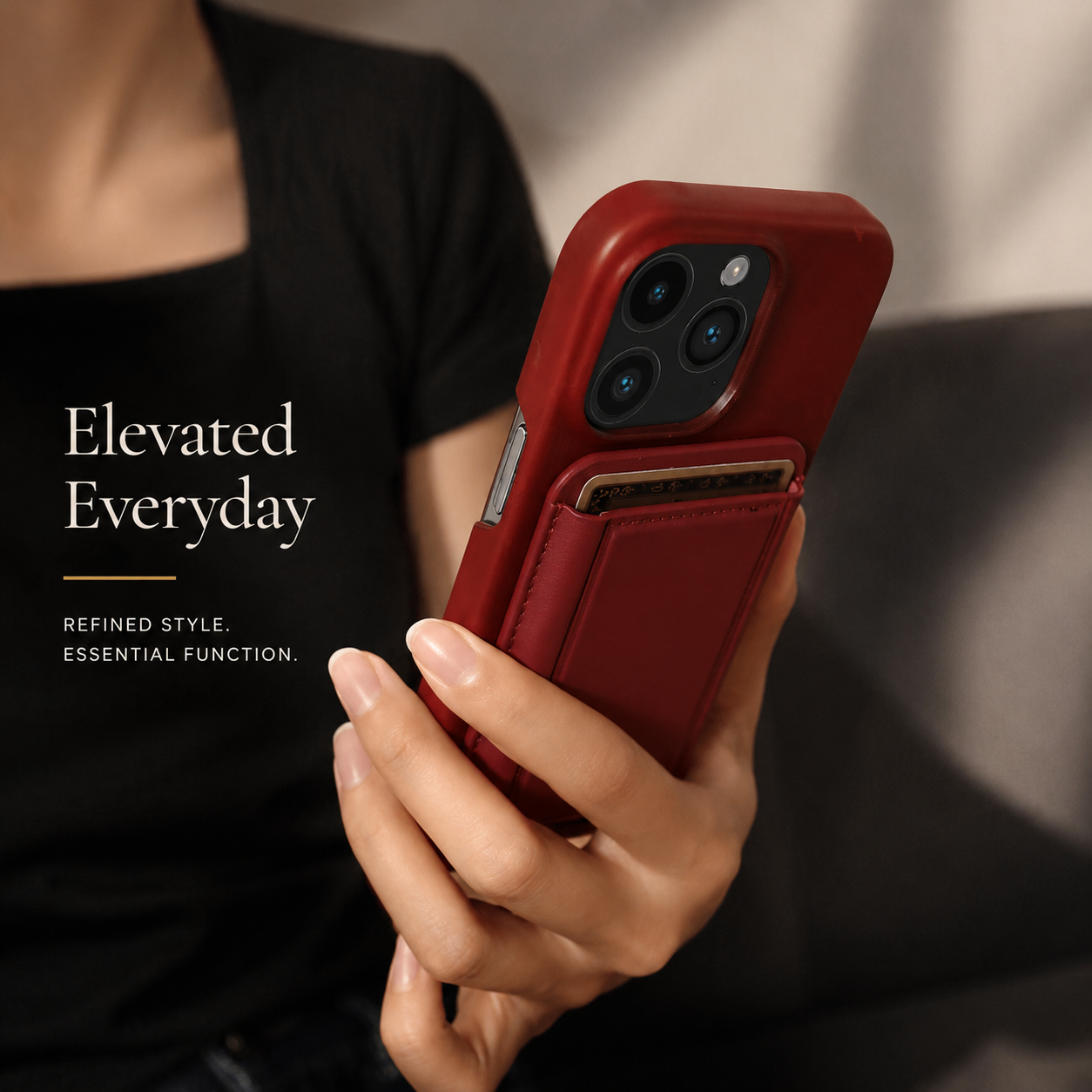 Premium iPhone Case MagSafe Wallet Genuine Leather Cover Card Holder Magnetic Closure Shockproof Protective Case Wireless Charging Compatible Full Coverage Design