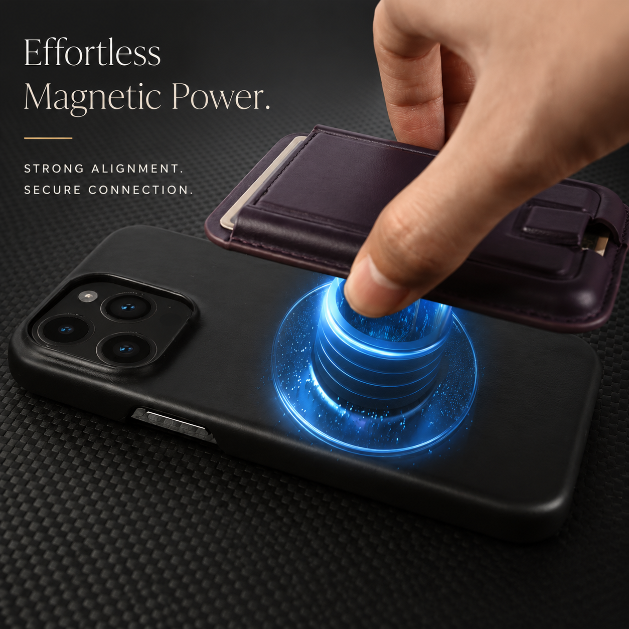 Premium iPhone Case MagSafe Wallet Genuine Leather Cover Card Holder Magnetic Closure Shockproof Protective Case Wireless Charging Compatible Full Coverage Design