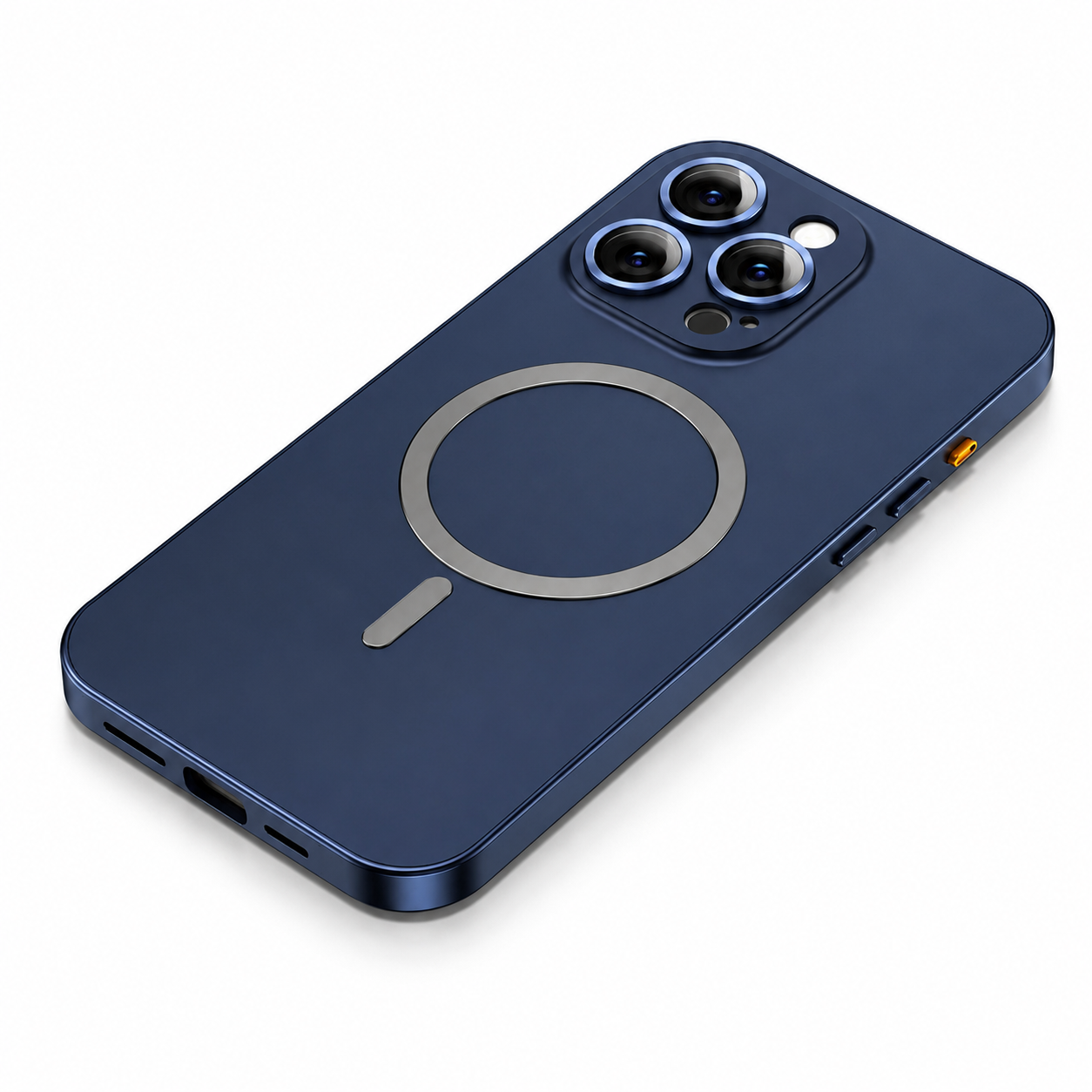 Premium iPhone Case Magnetic Aluminum Metal Frame Protective Cover MagSafe Compatible Hard PC Back Shockproof Anti Scratch Matte Anti Fingerprint Slim Design