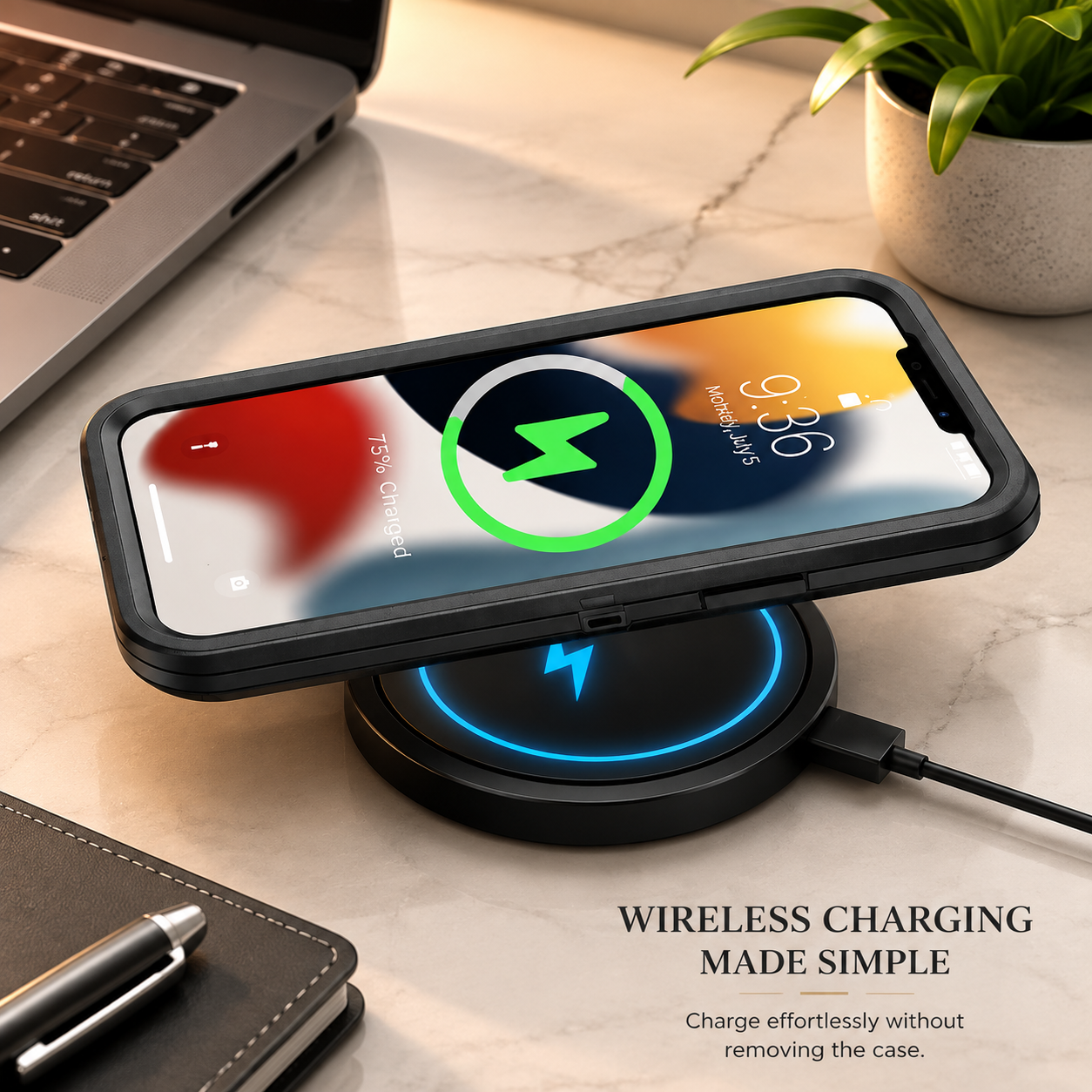 Premium iPhone Case Magnetic Defender Protective Cover Heavy Duty Shockproof TPU PC Armor Belt Clip Holder Wireless Charging Full Coverage