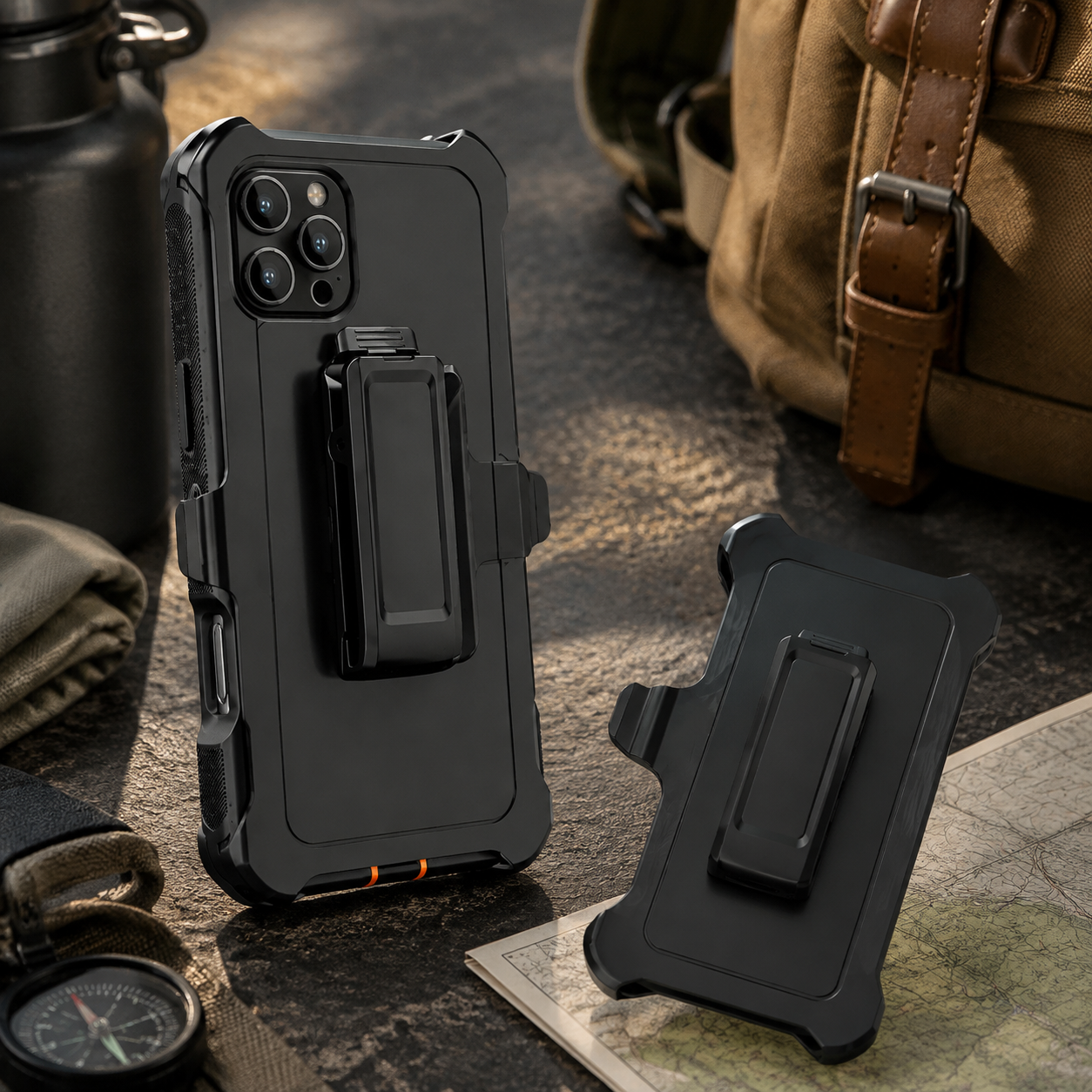 Premium iPhone Case Magnetic Defender Protective Cover Heavy Duty Shockproof TPU PC Armor Belt Clip Holder Wireless Charging Full Coverage