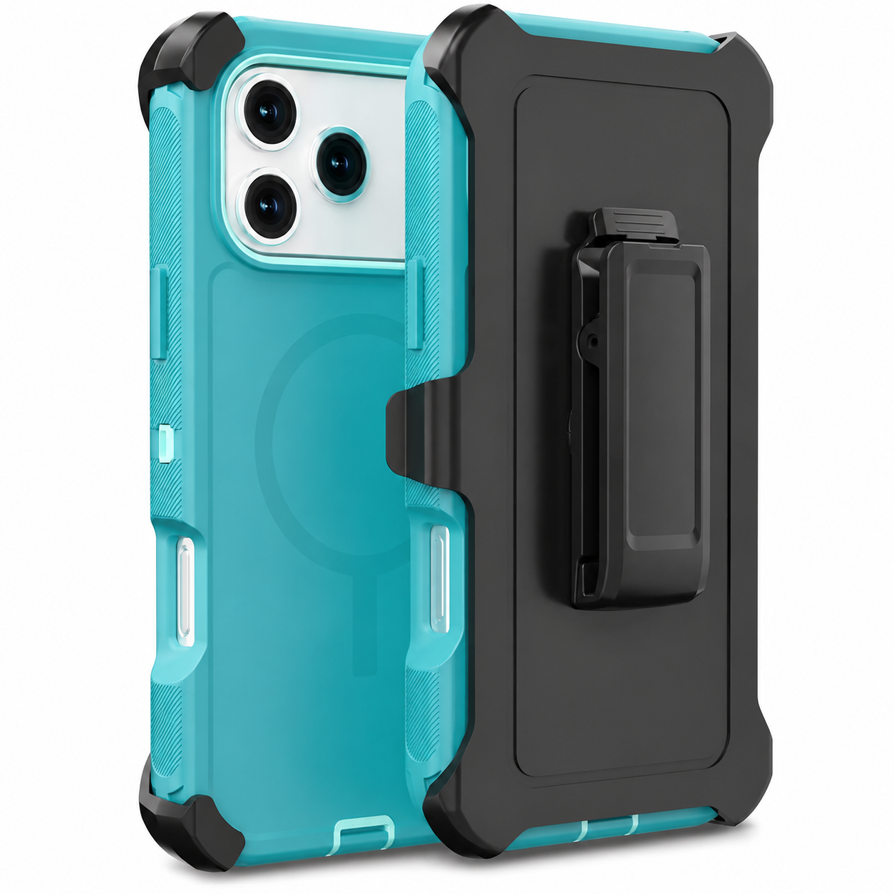 Premium iPhone Case Magnetic Defender Protective Cover Heavy Duty Shockproof TPU PC Armor Belt Clip Holder Wireless Charging Full Coverage