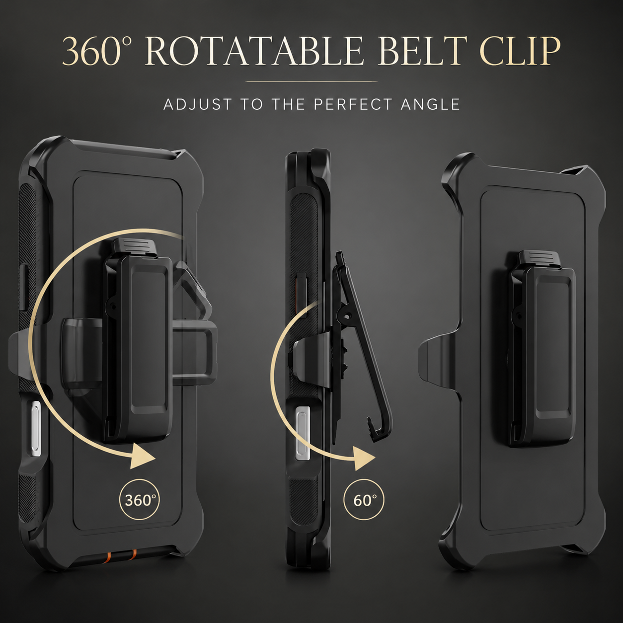 Premium iPhone Case Magnetic Defender Protective Cover Heavy Duty Shockproof TPU PC Armor Belt Clip Holder Wireless Charging Full Coverage