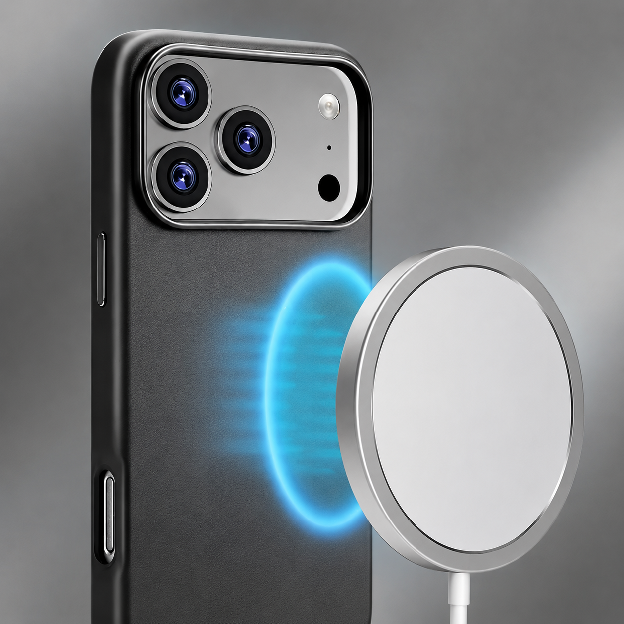 Premium iPhone Case Magnetic Leather Protective Cover MagSafe Compatible Wireless Charging Shockproof Anti Fingerprint Camera Button Access Full Coverage