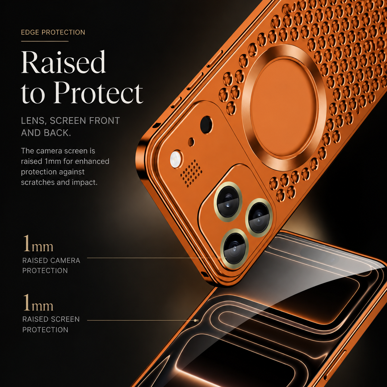 Premium iPhone Case Magnetic Protective Cover Aluminum Alloy Frame Shockproof Anti Fall Heat Dissipation Camera Lens Guard Slim Metal Bumper Design