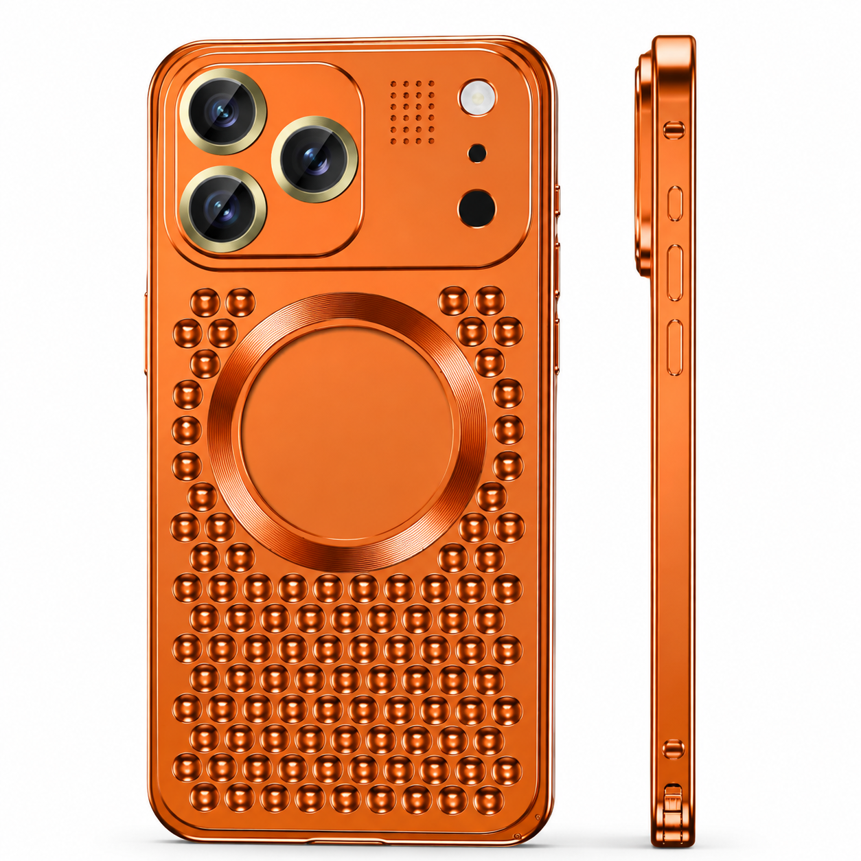 Premium iPhone Case Magnetic Protective Cover Aluminum Alloy Frame Shockproof Anti Fall Heat Dissipation Camera Lens Guard Slim Metal Bumper Design