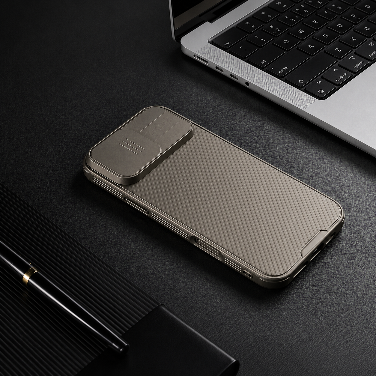 Premium iPhone Case Magnetic Protective Cover Sliding Camera Lens Protection Shockproof Anti Scratch Rugged CamShield Pro PC TPU Anti Slip Full Coverage