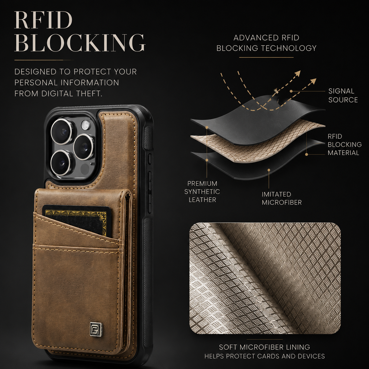 Premium iPhone Case Magnetic Wallet Cover PU Leather Detachable Flip Case Card Holder Wrist Strap Shockproof Protective Cover Slim Design