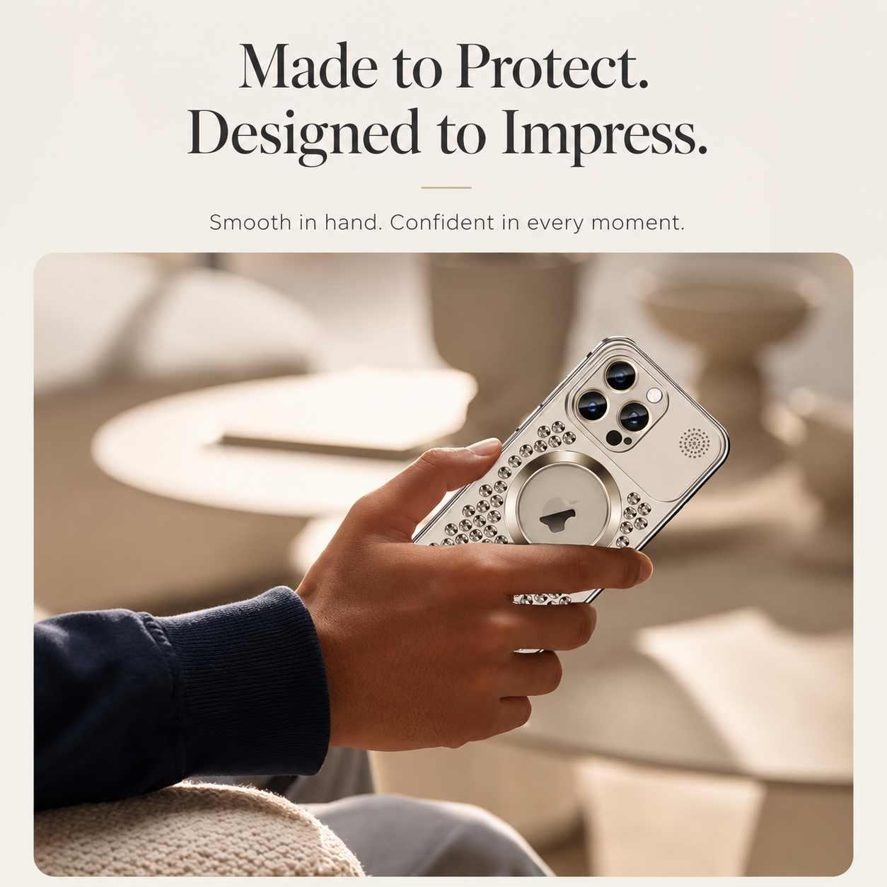 Premium iPhone Case Metal Heat Dissipation Cover MagSafe Compatible Magnetic Aluminum Back Shockproof Protective Case Camera Lens Screen Protection Ultra Thin Design