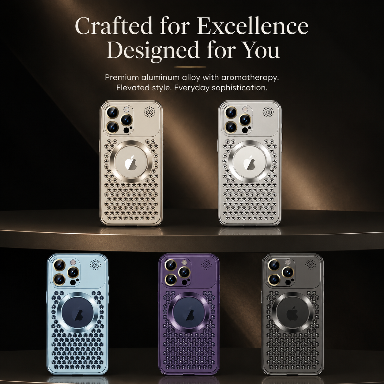Premium iPhone Case Metal Heat Dissipation Cover MagSafe Compatible Magnetic Aluminum Back Shockproof Protective Case Camera Lens Screen Protection Ultra Thin Design