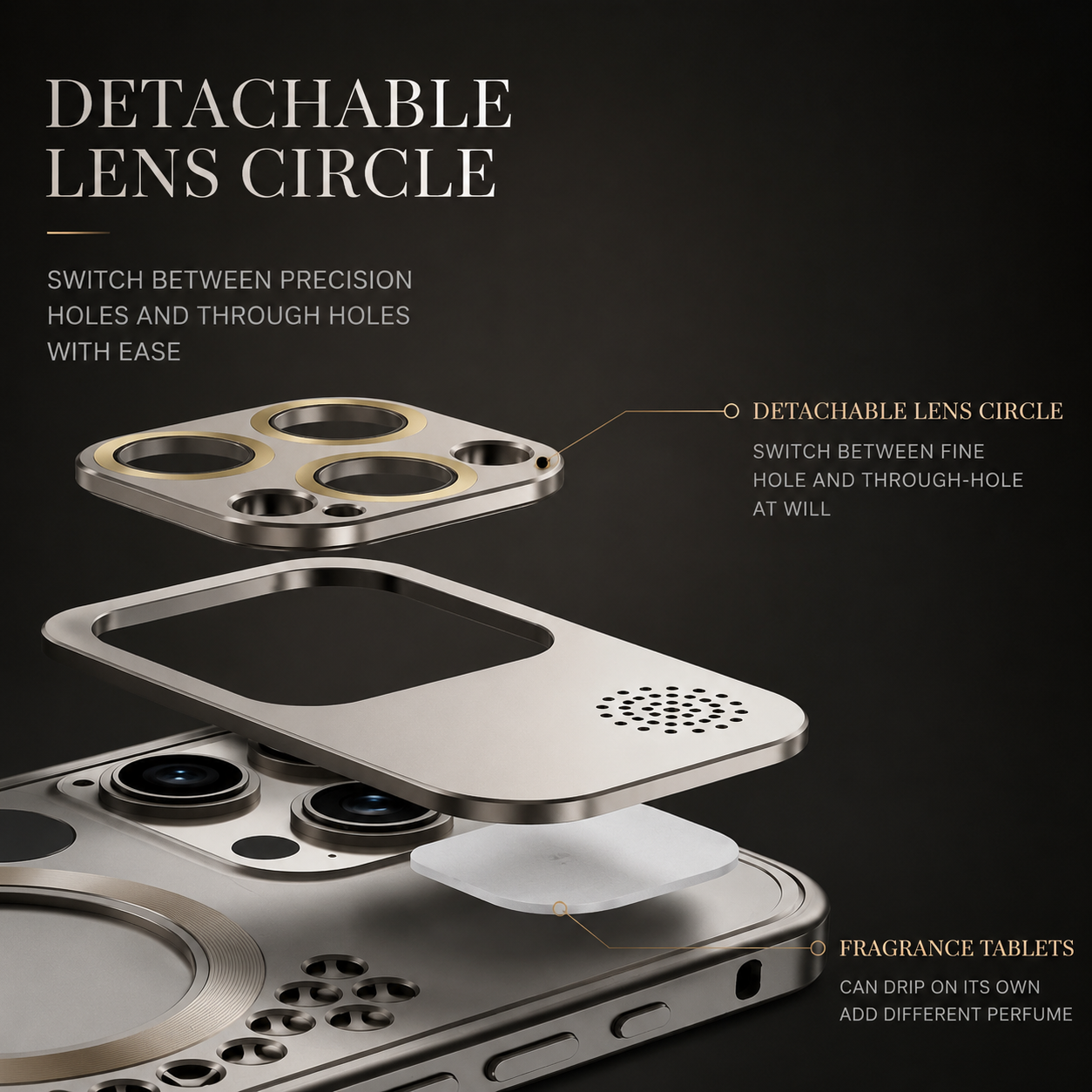 Premium iPhone Case Metal Heat Dissipation Cover MagSafe Compatible Magnetic Aluminum Back Shockproof Protective Case Camera Lens Screen Protection Ultra Thin Design