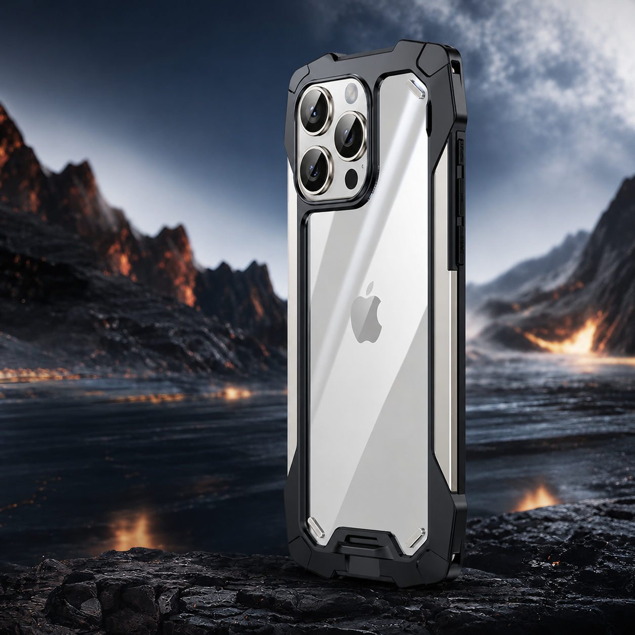 Premium iPhone Case Military Armor Shockproof Rugged Cover Dual Layer PC TPU Protective Case Anti Drop Full Body Protection Slim Design