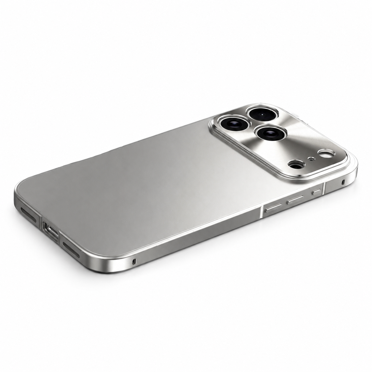 Premium iPhone Case Protective Cover Camera Lens Protection Shockproof Anti Scratch Ultra Thin Aluminum Alloy Frame Frosted Matte Hard Back Full Coverage