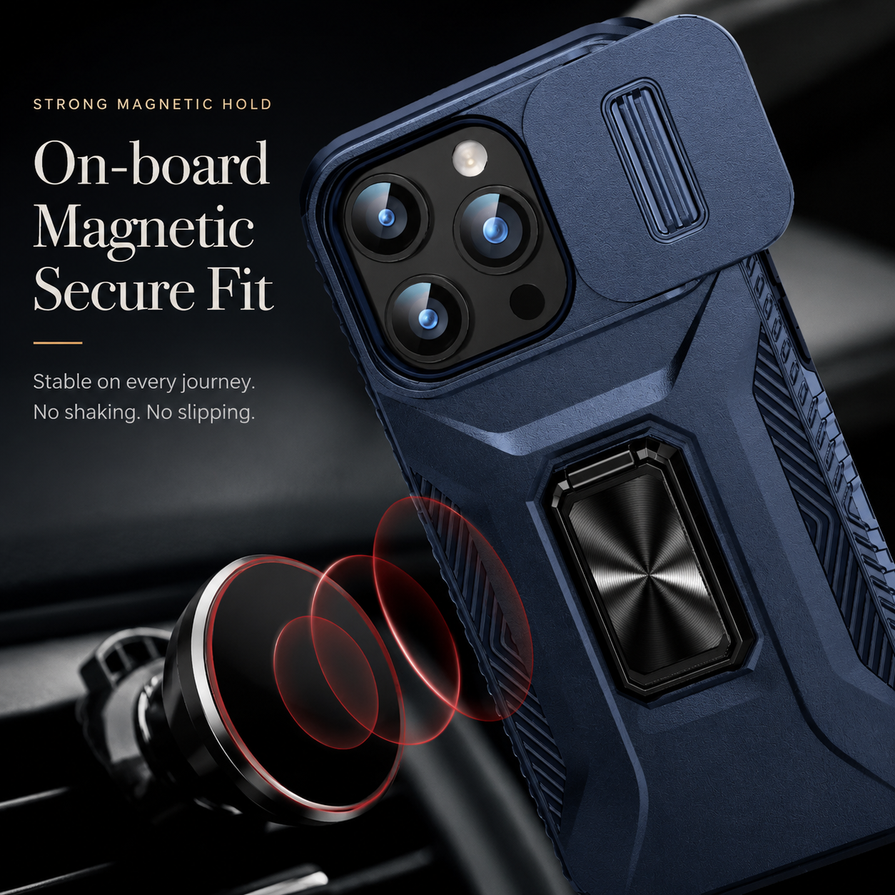 Premium iPhone Case Protective Cover Camera Lens Protection Shockproof Military Grade Kickstand Slide Camera Cover Anti Scratch Anti Slip Full Coverage