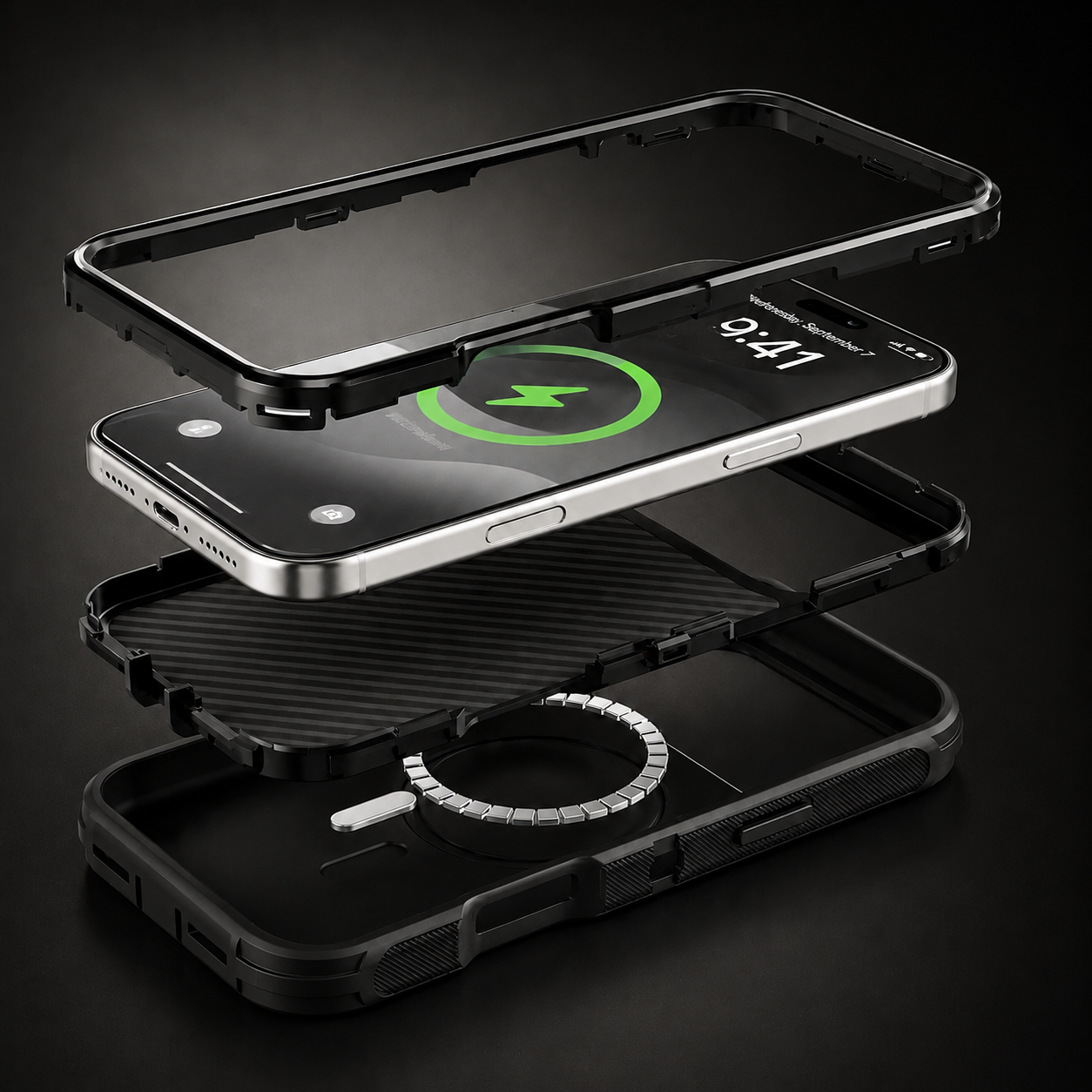 Premium iPhone Case Rugged Defender Shockproof Protective Cover Dual Layer Armor Belt Clip Magnetic Full Port Protection Anti Scratch Heavy Duty Design