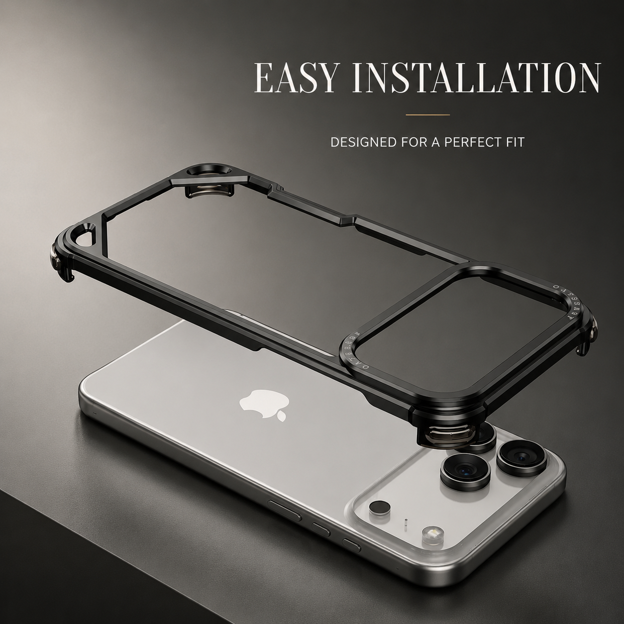 Premium iPhone Case Slim Aluminum Alloy Frameless Protective Cover Shockproof Camera Lens Protection Wireless Charging Compatible Design