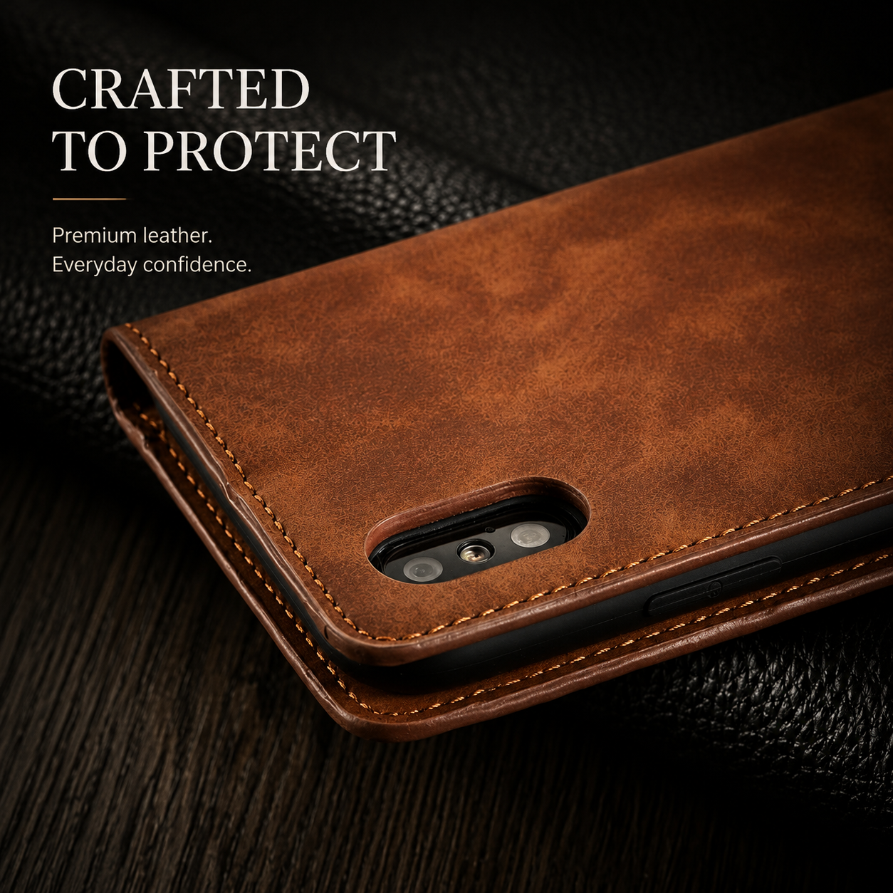 Premium iPhone Case Suede Leather Wallet Flip Cover Magnetic Closure Card Holder Shockproof Protective Cover Slim Luxury Design