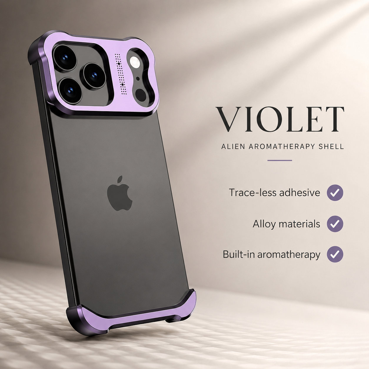 Premium iPhone Case Titanium Alloy Borderless Bumper Metal Frame Camera Lens Protection Shockproof Matte Anti Slip Lightweight Protective Design Cover