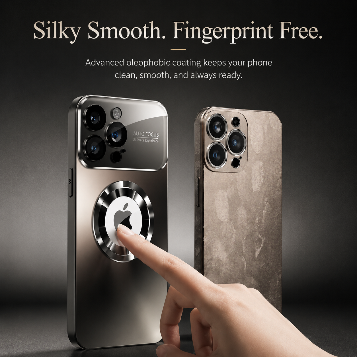Premium iPhone Case Titanium MagSafe Compatible Magnetic Cover Glass Camera Lens Protection Shockproof Anti Fingerprint Anti Scratch Half Wrapped Design