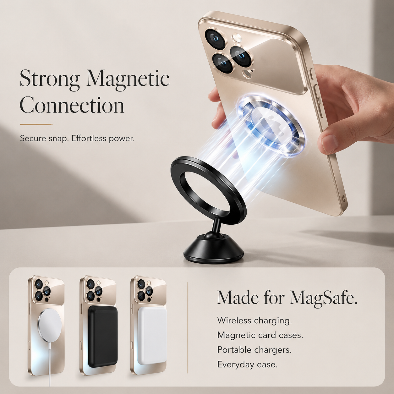 Premium iPhone Case Titanium MagSafe Compatible Magnetic Cover Glass Camera Lens Protection Shockproof Anti Fingerprint Anti Scratch Half Wrapped Design