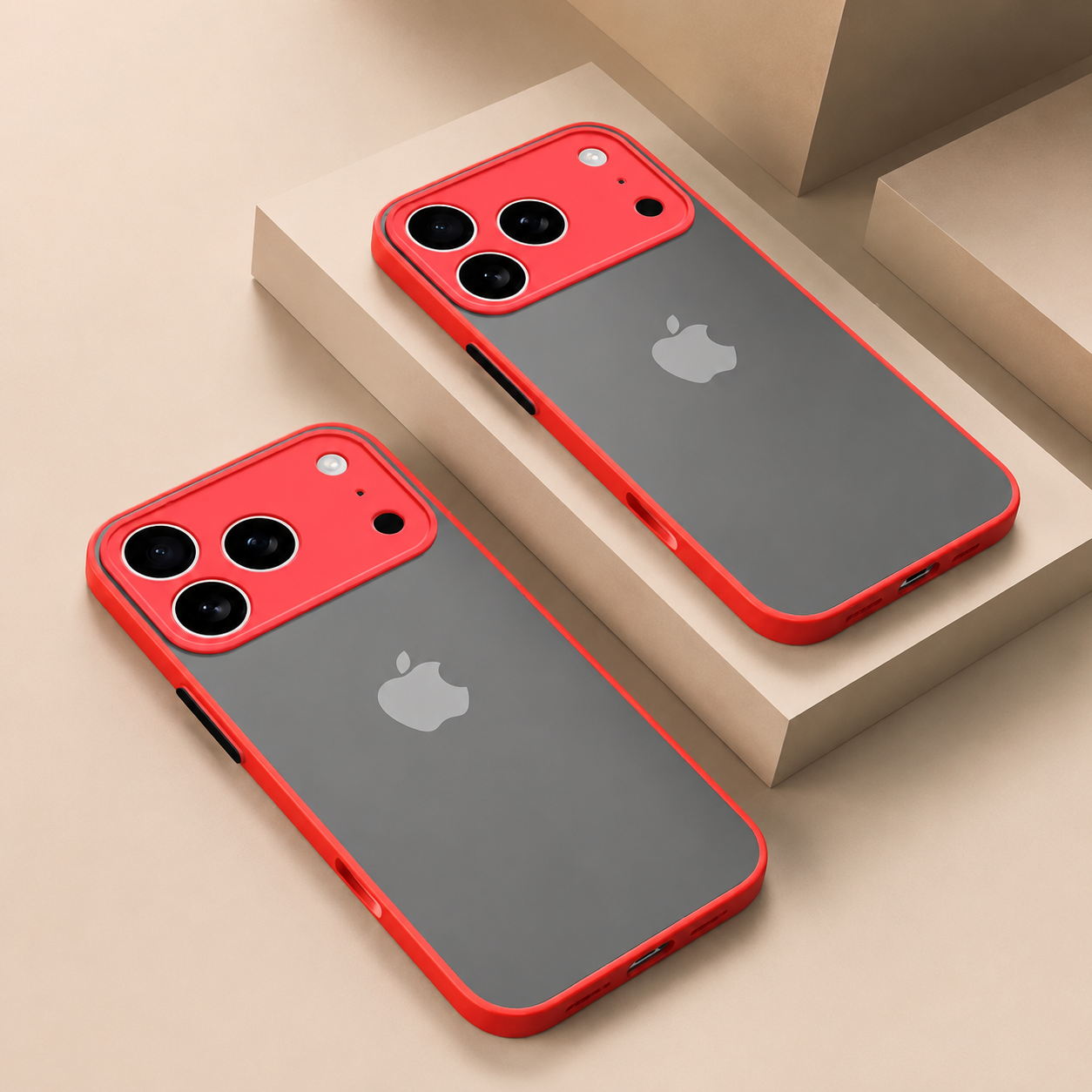 Premium iPhone Case Translucent Armor Shockproof Bumper Cover Matte Protective PC TPU Anti Fingerprint Anti Scratch Slim Full Coverage