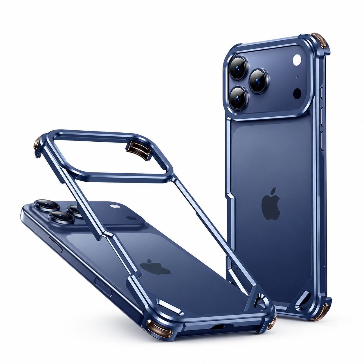 Premium iPhone Case Ultra Thin Aluminum Alloy Protective Cover Wireless Charging Compatible Shockproof Anti Scratch Slim Metal Full Coverage