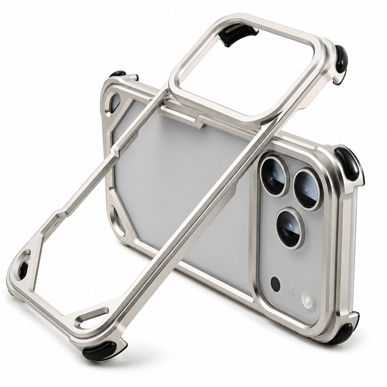 Premium iPhone Case Ultra Thin Aluminum Alloy Protective Cover Wireless Charging Compatible Shockproof Anti Scratch Slim Metal Full Coverage