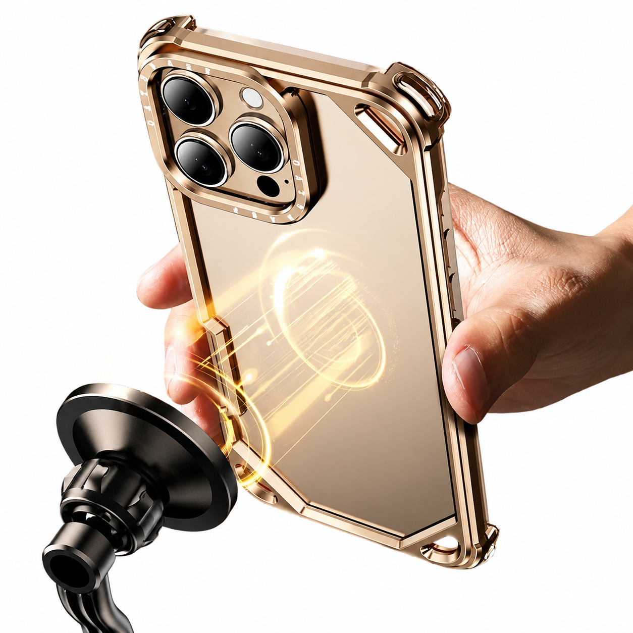 Premium iPhone Case Ultra Thin Aluminum Alloy Protective Cover Wireless Charging Compatible Shockproof Anti Scratch Slim Metal Full Coverage