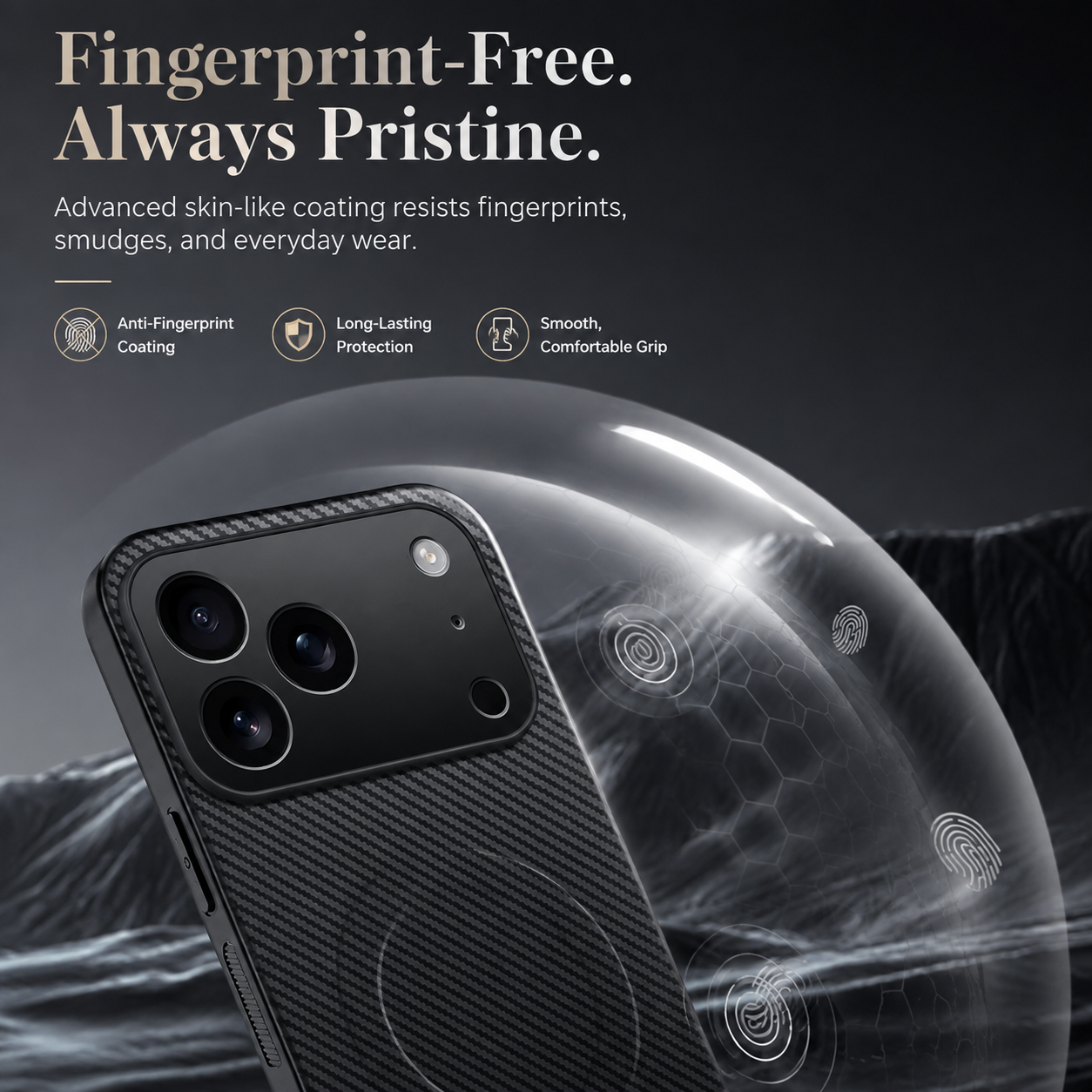 Premium iPhone Case Ultra Thin Carbon Fiber Magnetic Protective Cover Shockproof Wireless Charging Compatible Scratch Resistant Slim Full Coverage