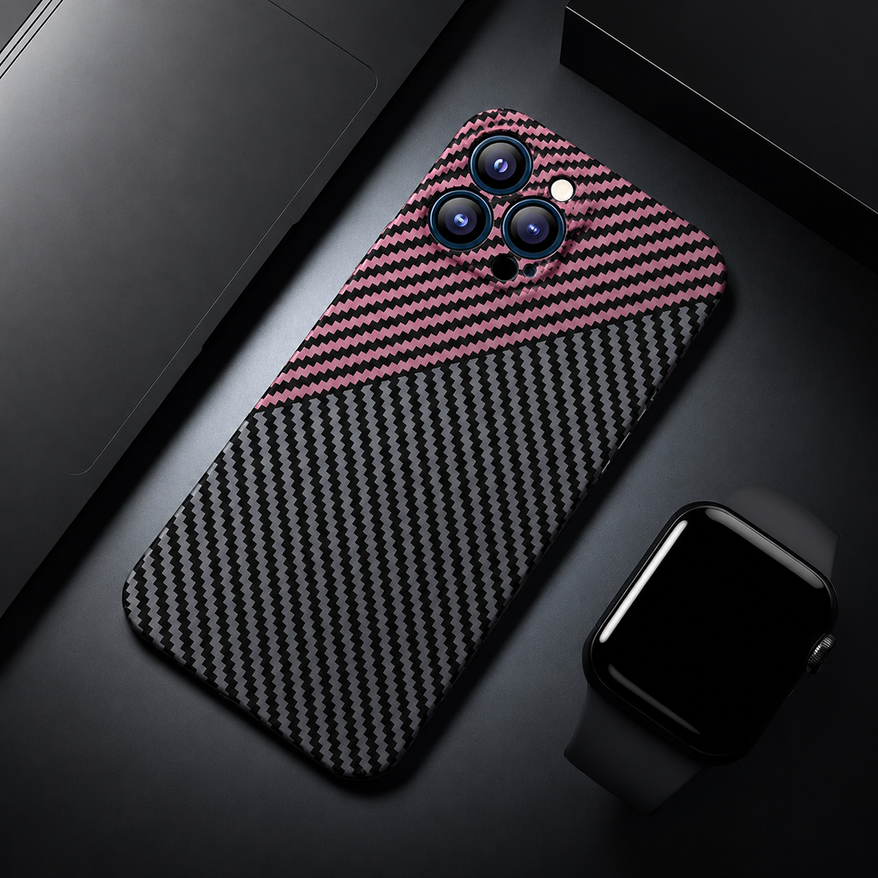 Premium iPhone Case Ultra Thin Carbon Fiber Matte Protective Cover PP Back Panel Lightweight Slim Scratch Resistant Minimalist Design