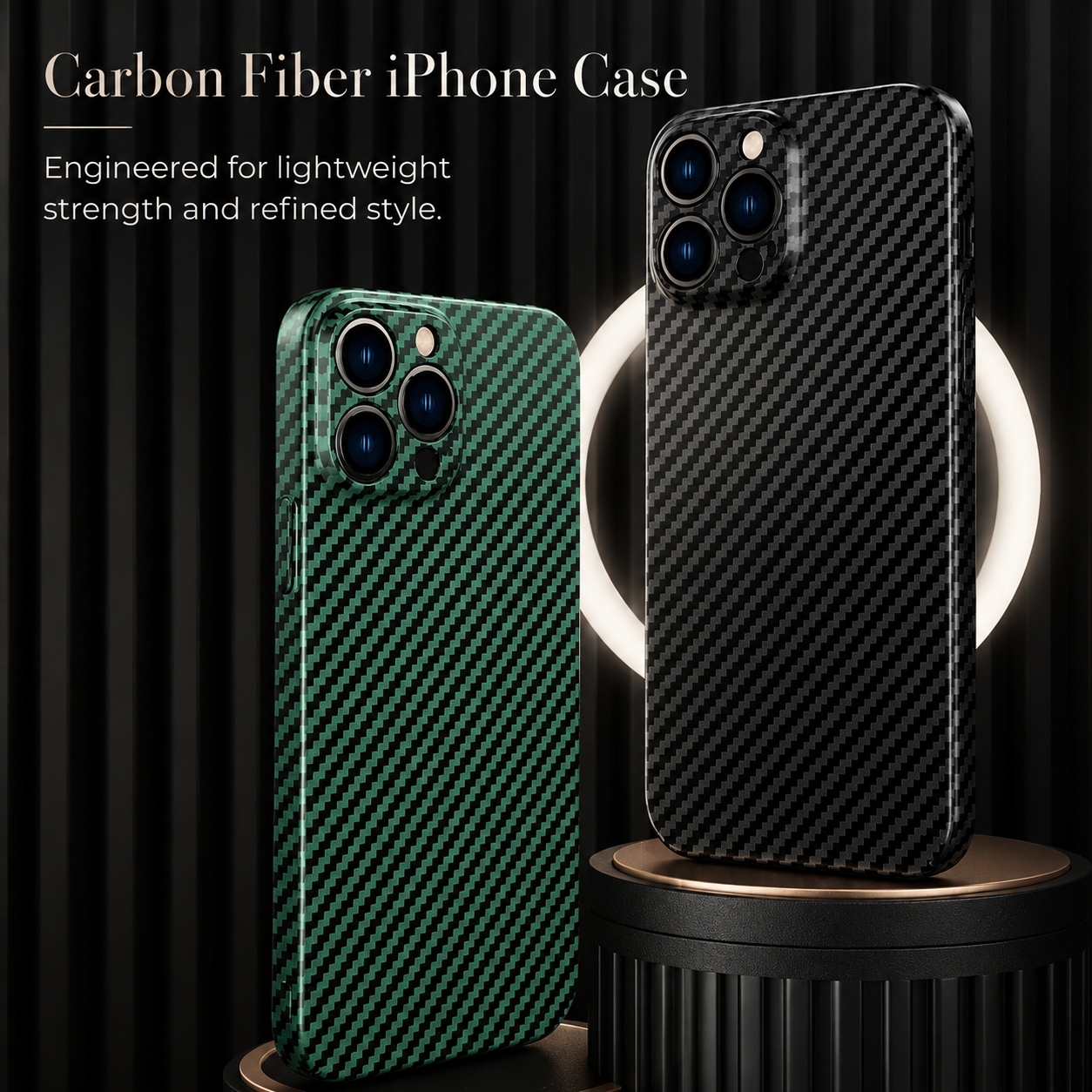 Premium iPhone Case Ultra Thin Carbon Fiber Matte Protective Cover PP Back Panel Lightweight Slim Scratch Resistant Minimalist Design