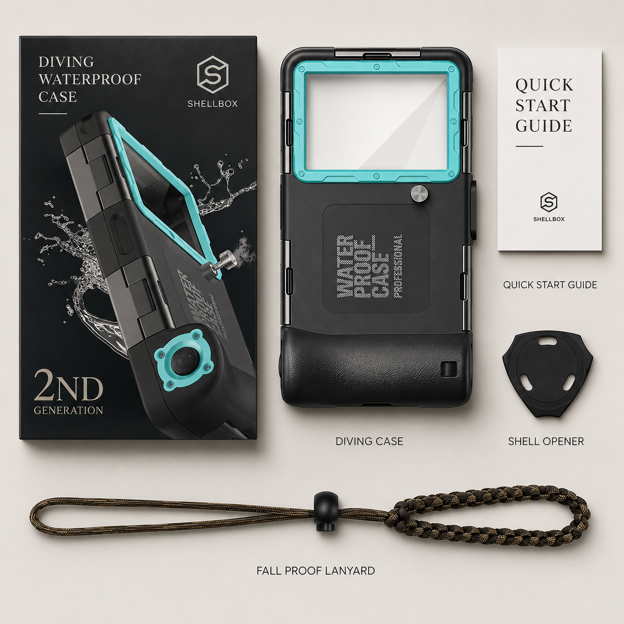 Premium iPhone Case Waterproof Diving Pouch Shockproof Protective Cover IP68 Sealed Design Anti Scratch Underwater Photography Lanyard Full Body Protection