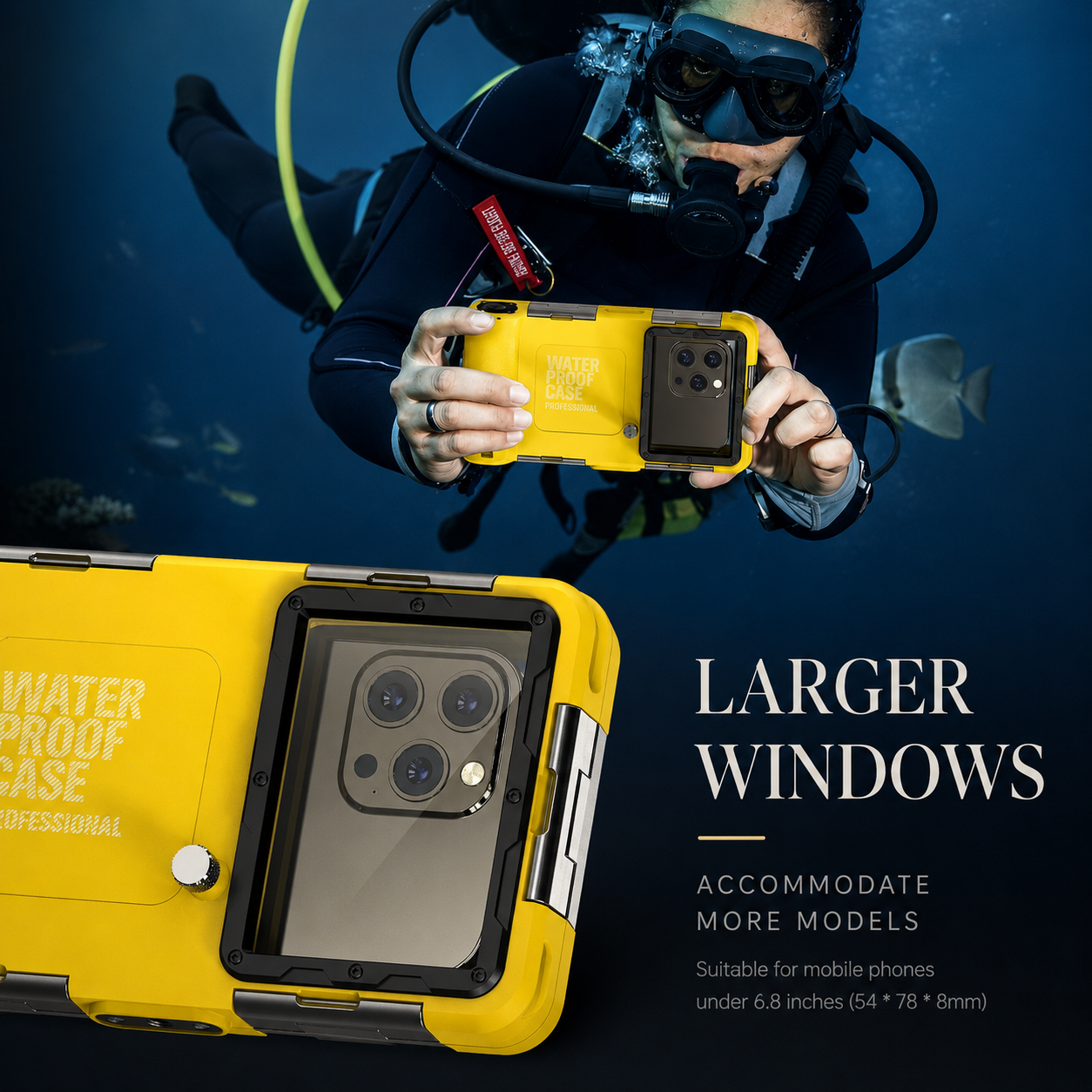 Premium iPhone Case Waterproof Diving Pouch Shockproof Protective Cover IP68 Sealed Design Anti Scratch Underwater Photography Lanyard Full Body Protection