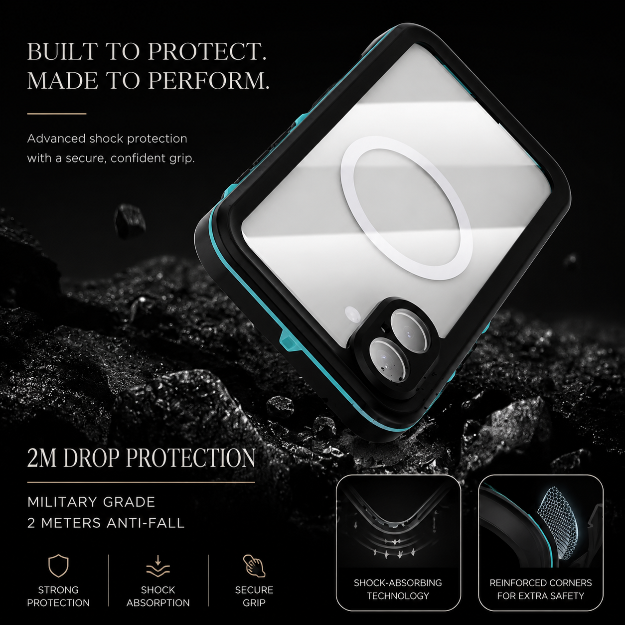 Premium iPhone Case Waterproof IP68 MagSafe Compatible Magnetic Cover Shockproof Full Body Protection Screen Guard Dustproof Protective Case