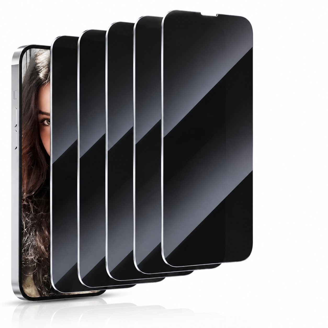 Premium iPhone Privacy Screen Protector Tempered Glass Anti Spy Full Coverage HD Clear Anti Fingerprint Scratch Resistant Ultra Thin Case Friendly