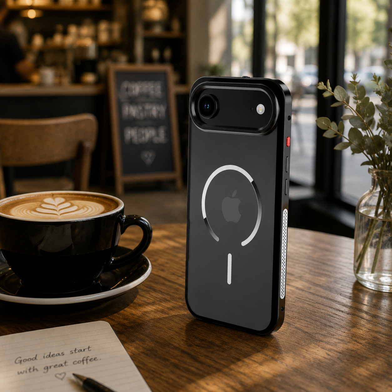 Premium Luxury iPhone Case MagSafe Compatible Aluminum Alloy Frosted Magnetic Backplate Full Protection Anti Fingerprint Slim Durable Design