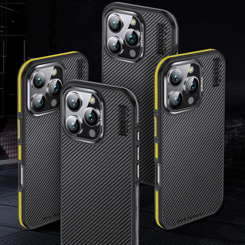 Premium 100% Aramid Fiber Kevlar iPhone Case – 600D Lightweight Compatible Ultra-Thin Protective Cover for iPhone Models